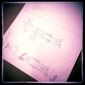 Comic book in progress by Charlotte, age 9. 